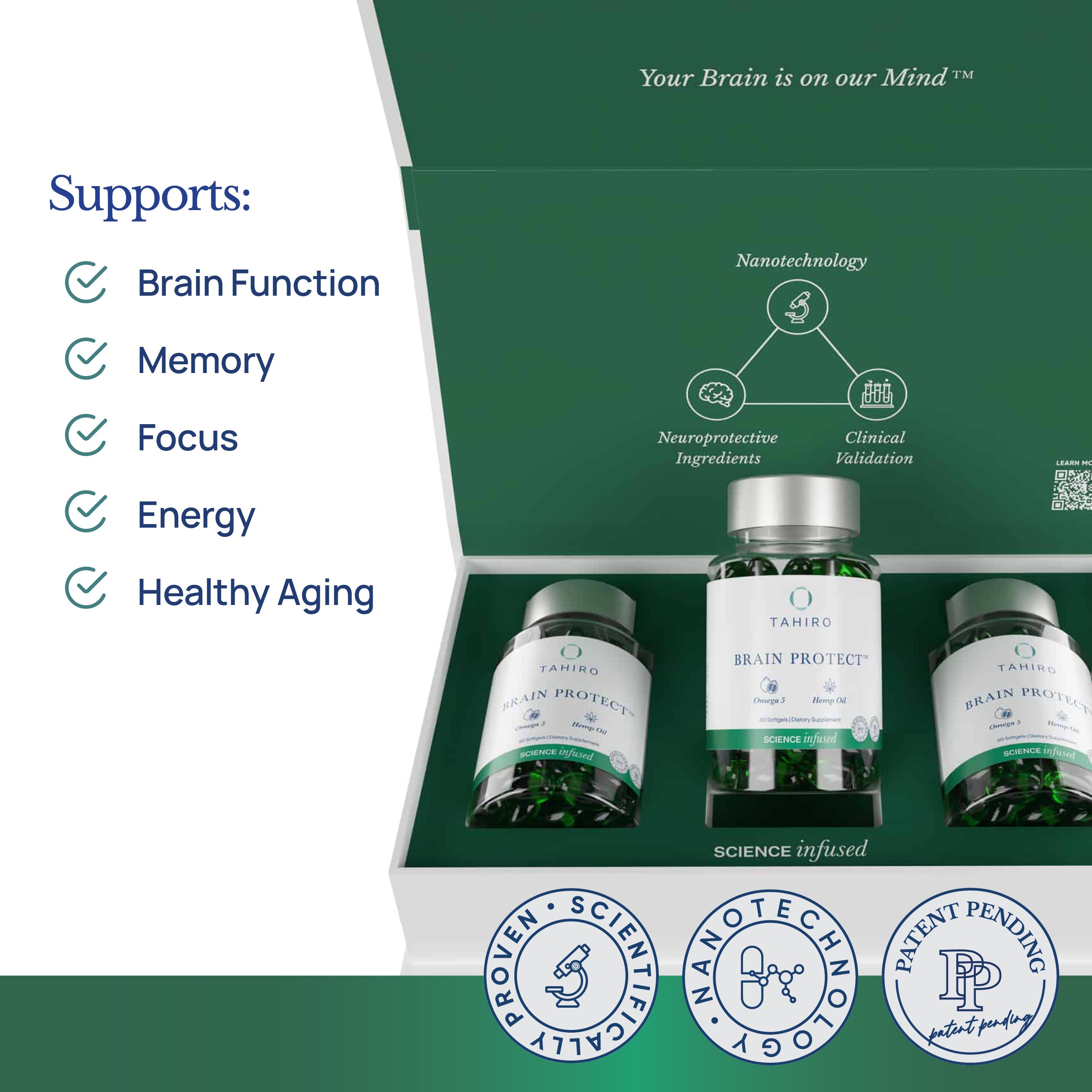 Brain Protect™ Nano Omega 5 Hemp Oil