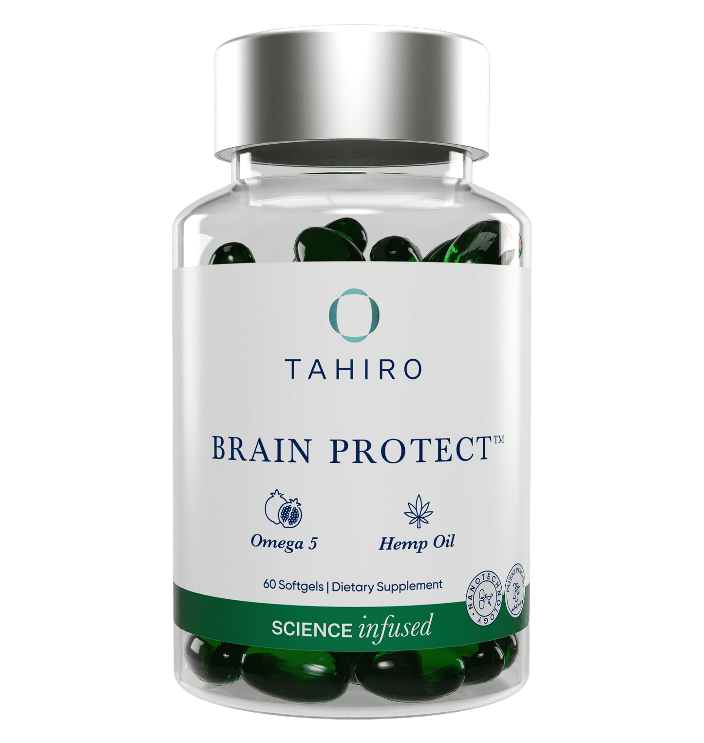 Tahiro CBD Hemp Oil Brain Protect Softgels With Nano Omega 5