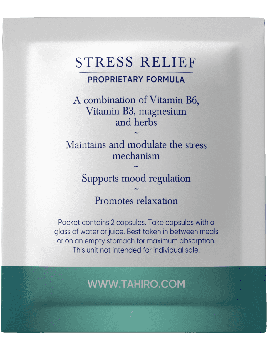Tahiro Stress Relieving Pills Supplement Facts